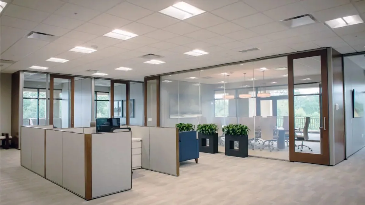 Modern California personal injury law firm office with comfortable meeting rooms designed for confidential client consultations