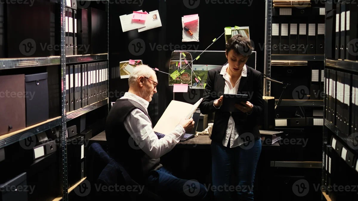 Legal team investigating trucking accident case